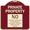 Signmission Private Property Private Property No Tractor Trailers Tow Trucks Delivery Trucks Semi, BU-1818-23247 A-DES-BU-1818-23247 - alternate 1